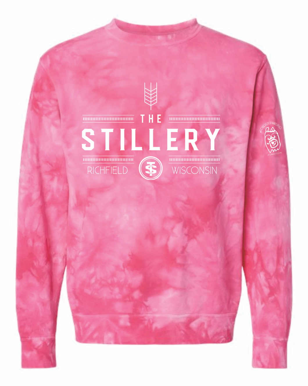 Stillery Crew Neck Pink Tie Dye Sweatshirt in honor of Jocelyn!