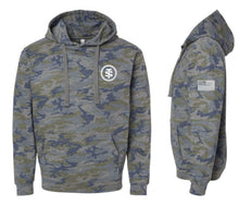 Load image into Gallery viewer, Stillery Camo Hooded Sweatshirt Benefiting Irene Schumaker
